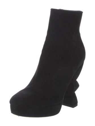 Salvatore Ferragamo Suede Sock Boots