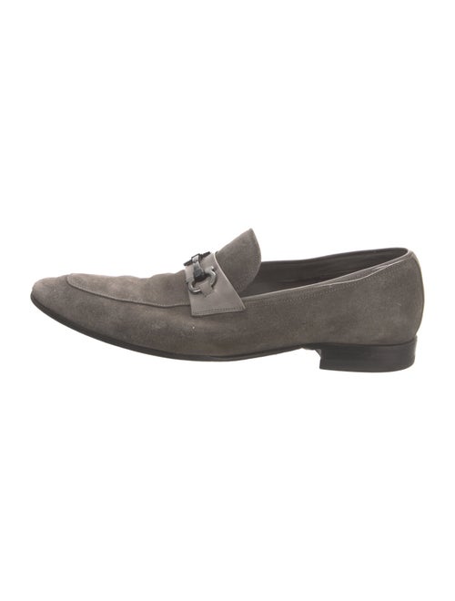 Salvatore Ferragamo Gancini Logo Suede Dress Loafers