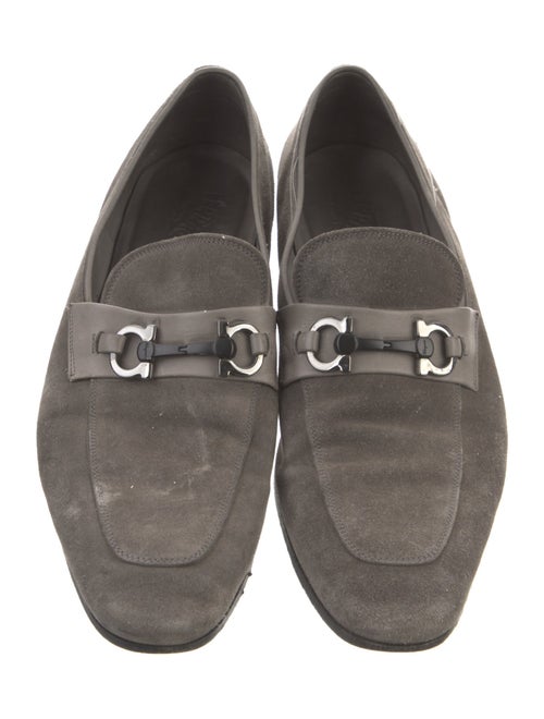 Salvatore Ferragamo Gancini Logo Suede Dress Loafers
