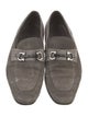 Salvatore Ferragamo Gancini Logo Suede Dress Loafers