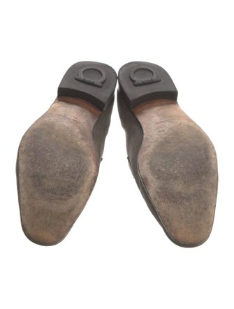 Salvatore Ferragamo Gancini Logo Suede Dress Loafers