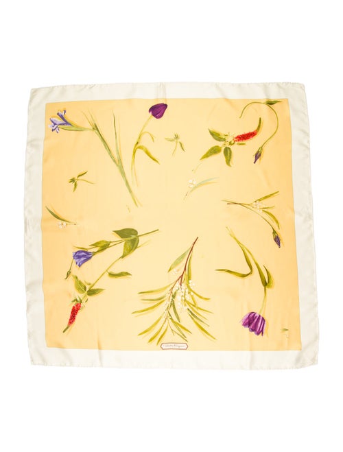 Salvatore Ferragamo Silk Floral Print Scarf