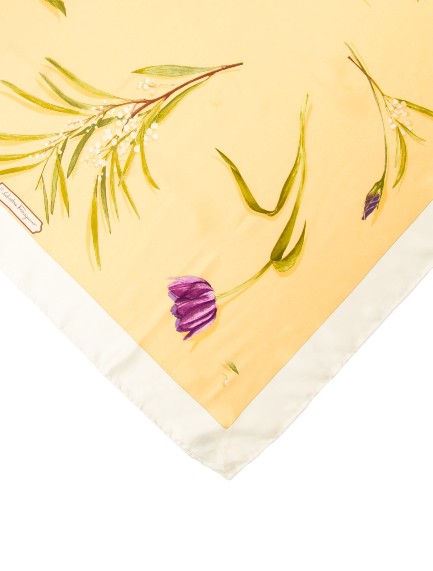 Salvatore Ferragamo Silk Floral Print Scarf