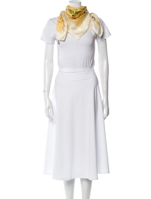 Salvatore Ferragamo Silk Floral Print Scarf