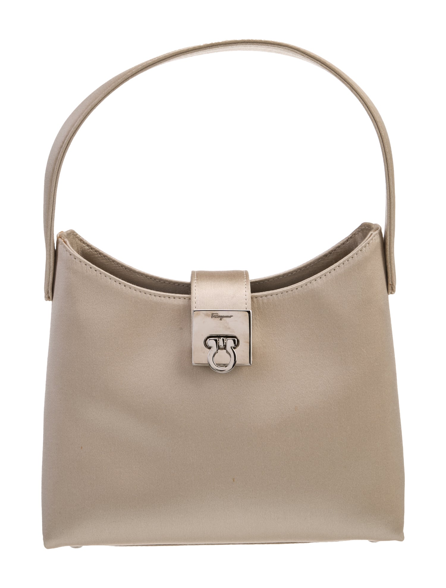 Salvatore Ferragamo Satin Top Handle Bag