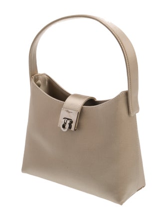 Salvatore Ferragamo Satin Top Handle Bag