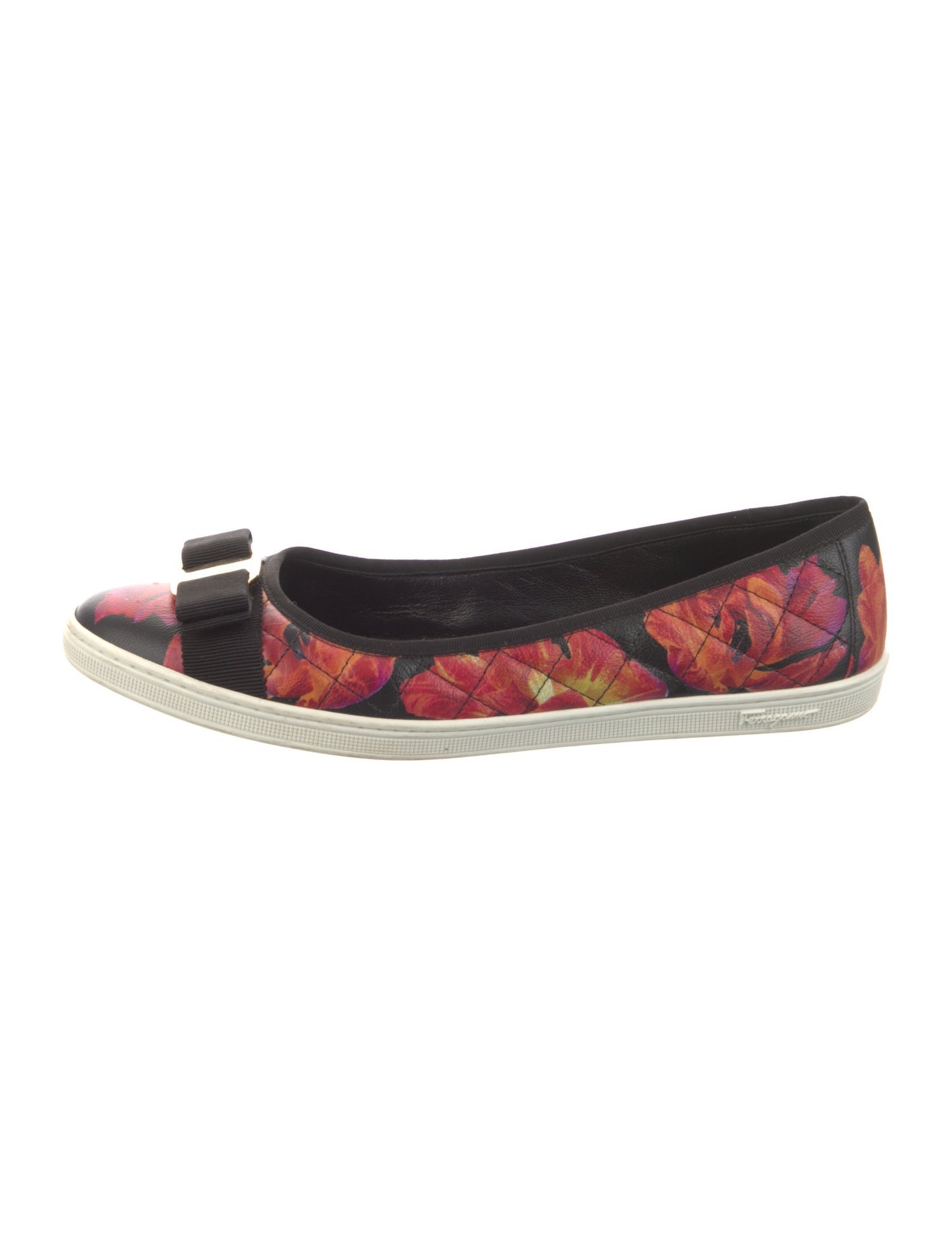 Salvatore Ferragamo Leather Printed Ballet Flats