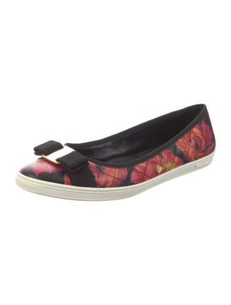 Salvatore Ferragamo Leather Printed Ballet Flats