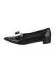 Salvatore Ferragamo Patent Leather Bow Accents Flats