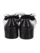 Salvatore Ferragamo Patent Leather Bow Accents Flats