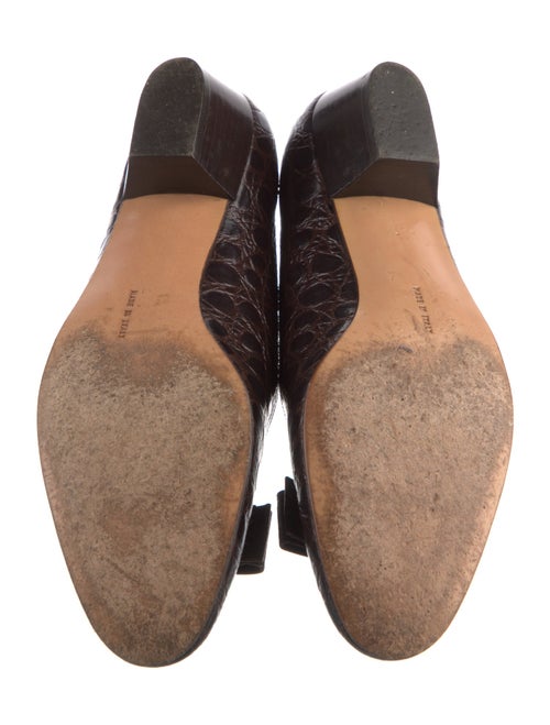 Salvatore Ferragamo Crocodile Animal Print Ballet Flats