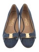 Salvatore Ferragamo Vara Bow Accent Denim Pumps