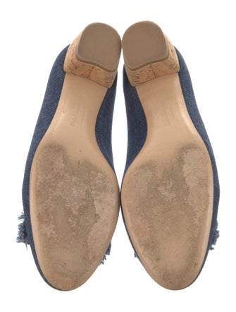 Salvatore Ferragamo Vara Bow Accent Denim Pumps