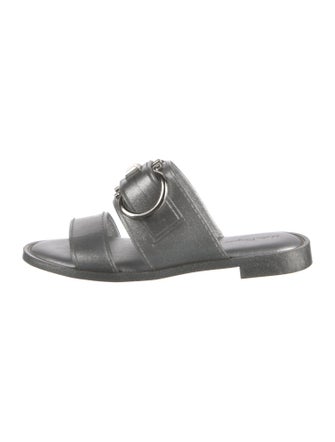 Salvatore Ferragamo Gancini Logo Rubber Slides