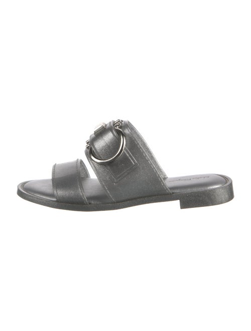Salvatore Ferragamo Gancini Logo Rubber Slides
