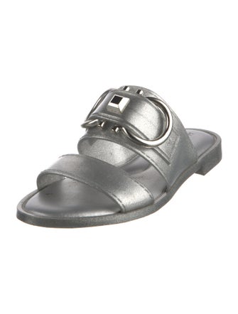 Salvatore Ferragamo Gancini Logo Rubber Slides