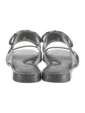 Salvatore Ferragamo Gancini Logo Rubber Slides