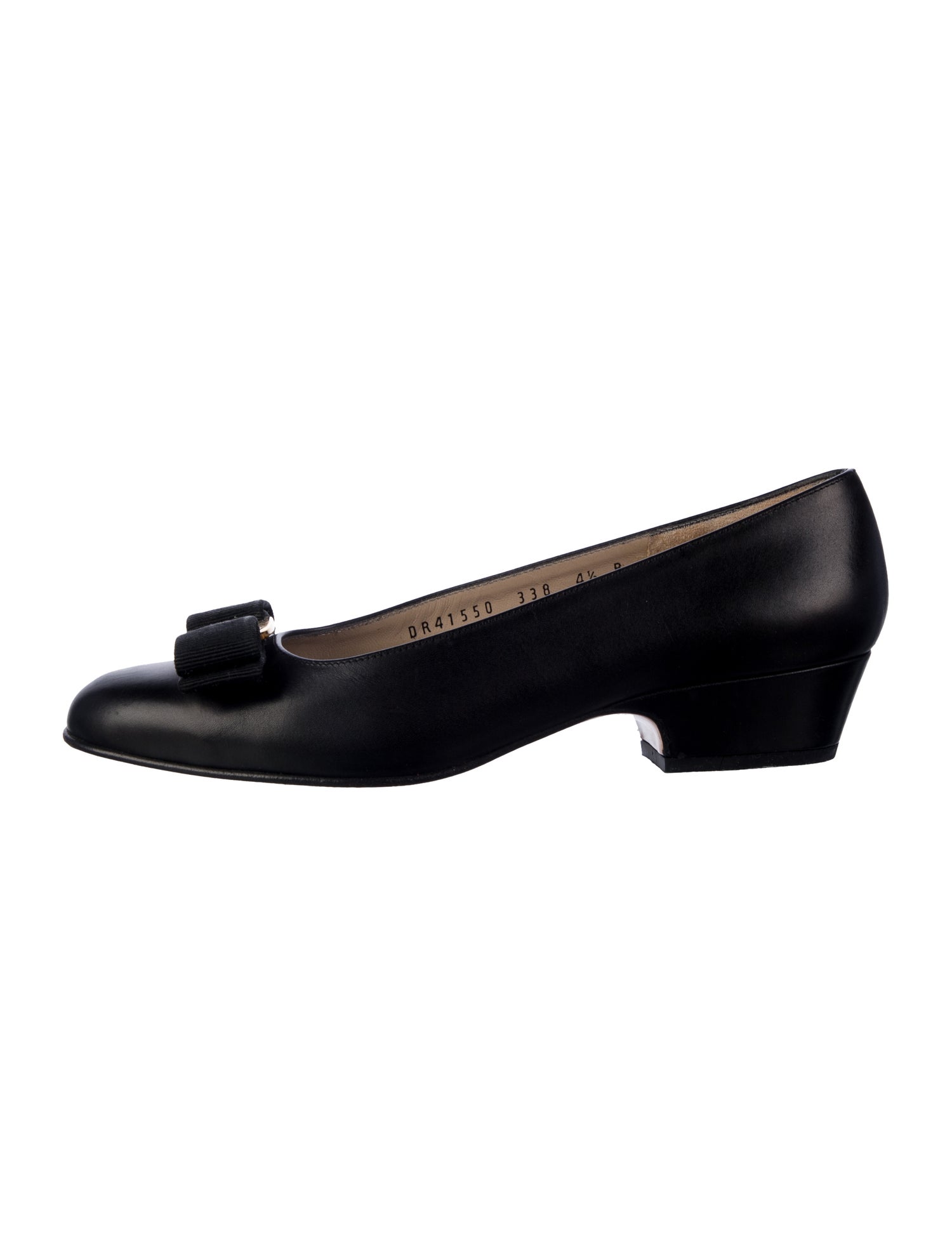 Salvatore Ferragamo Vara Bow Accent Leather Pumps