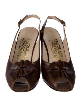 Salvatore Ferragamo Leather Slingback Pumps