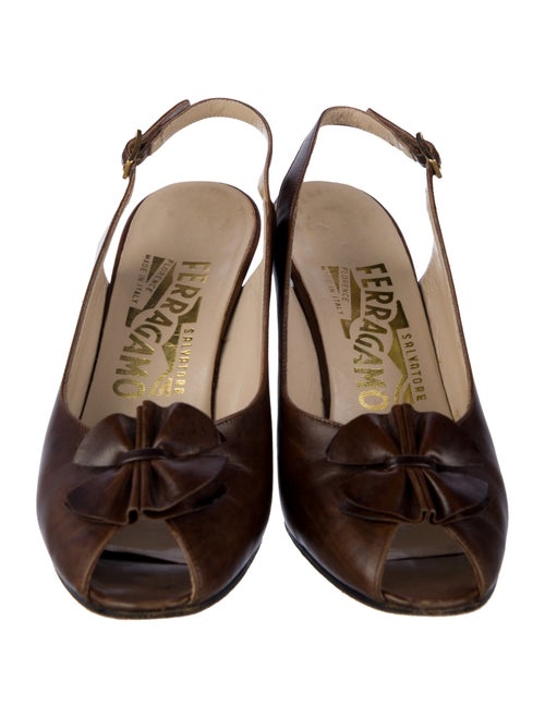 Salvatore Ferragamo Leather Slingback Pumps