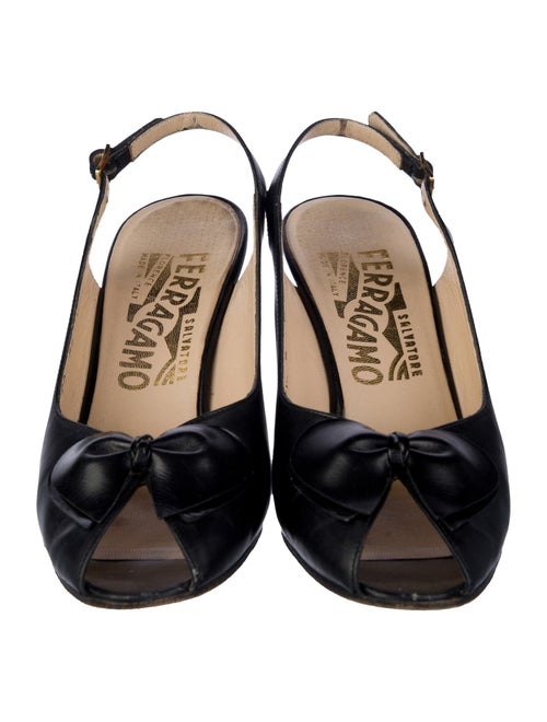 Salvatore Ferragamo Leather Slingback Pumps