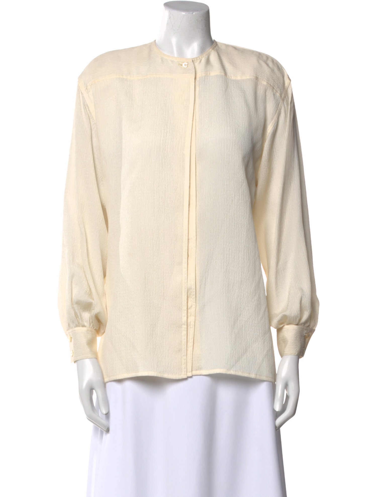 Salvatore Ferragamo Silk Crew Neck Blouse
