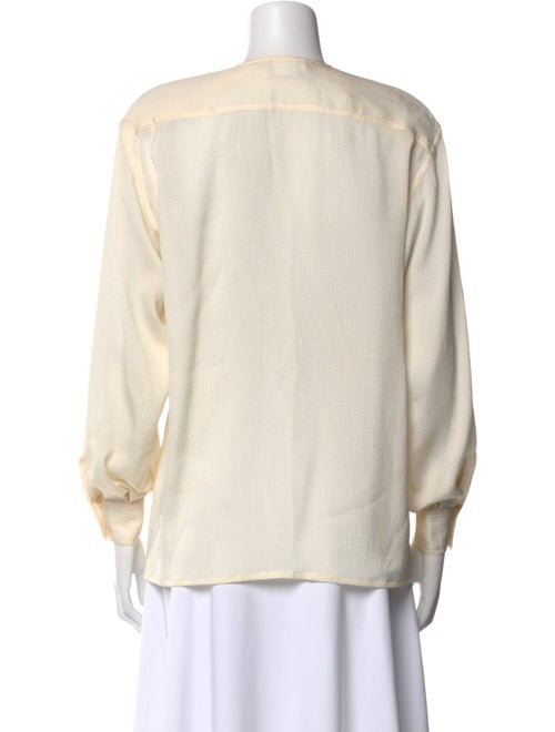 Salvatore Ferragamo Silk Crew Neck Blouse