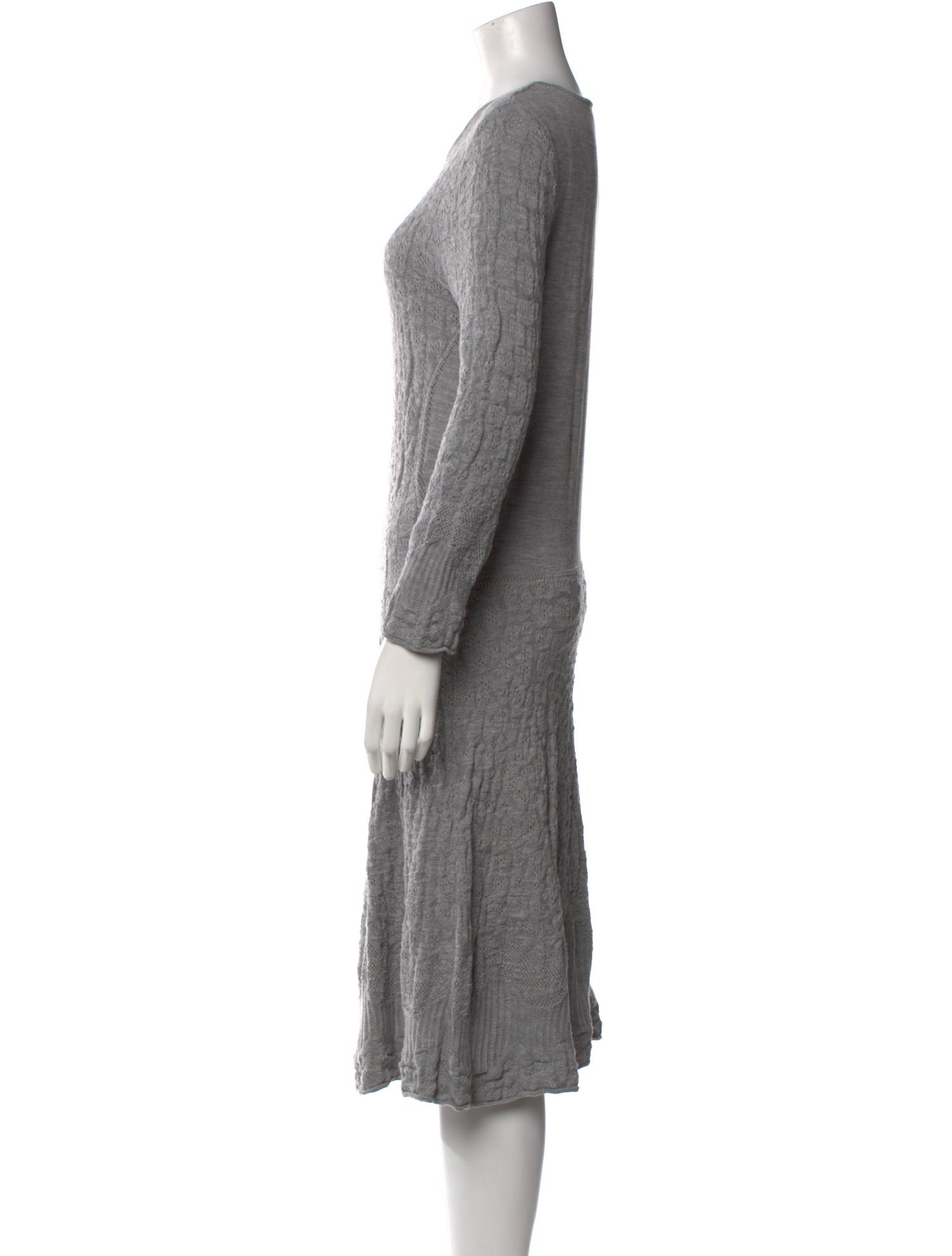 Salvatore Ferragamo Wool Midi Length Dress