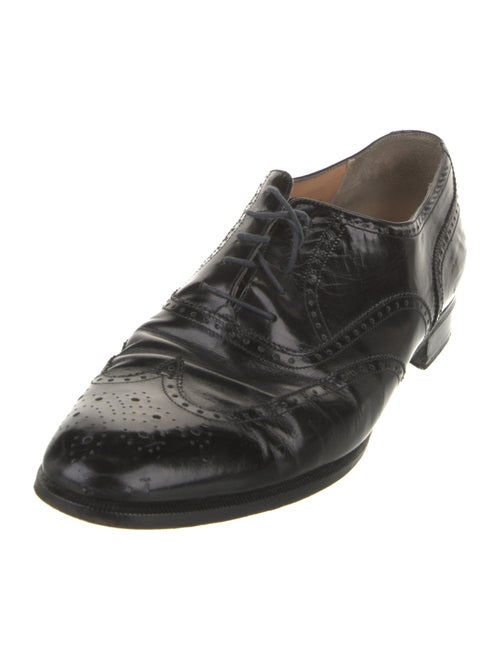 Salvatore Ferragamo Leather Lasercut Accents Brogues