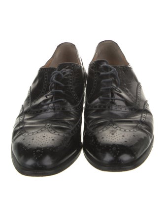 Salvatore Ferragamo Leather Lasercut Accents Brogues