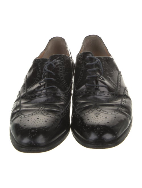 Salvatore Ferragamo Leather Lasercut Accents Brogues