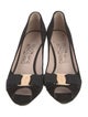 Salvatore Ferragamo Suede Bow Accents Pumps