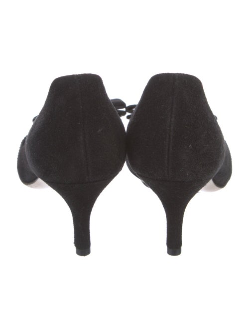 Salvatore Ferragamo Suede Bow Accents Pumps