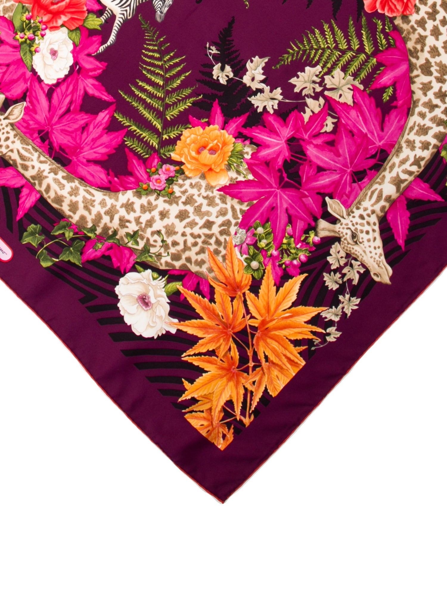 Salvatore Ferragamo Silk Floral Print Scarf