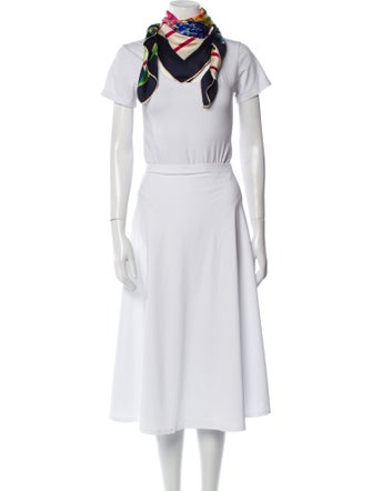 Salvatore Ferragamo Silk Floral Print Scarf