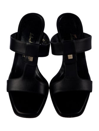 Salvatore Ferragamo Leather T-Strap Sandals