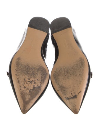 Salvatore Ferragamo Vara Bow Accent Patent Leather Ballet Flats