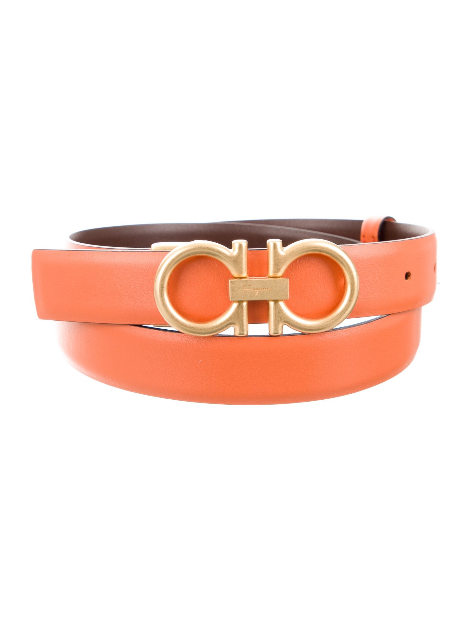 Salvatore Ferragamo Skinny Leather Belt