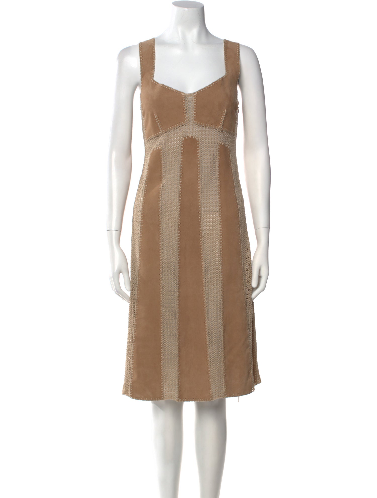 Salvatore Ferragamo Square Neckline Knee-Length Dress w/ Tags