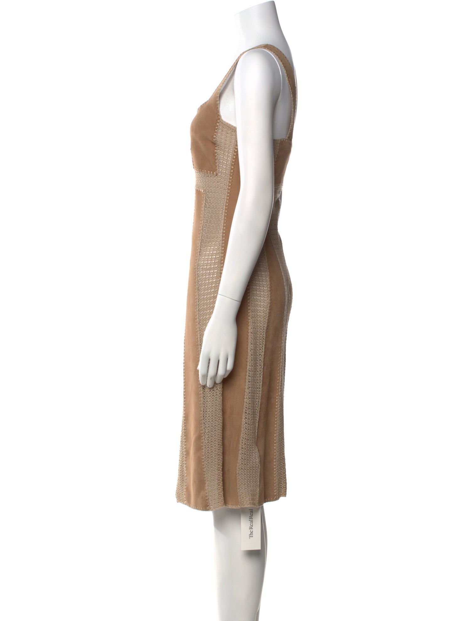 Salvatore Ferragamo Square Neckline Knee-Length Dress w/ Tags