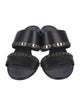 Salvatore Ferragamo Leather Chain-Link Accents Slides