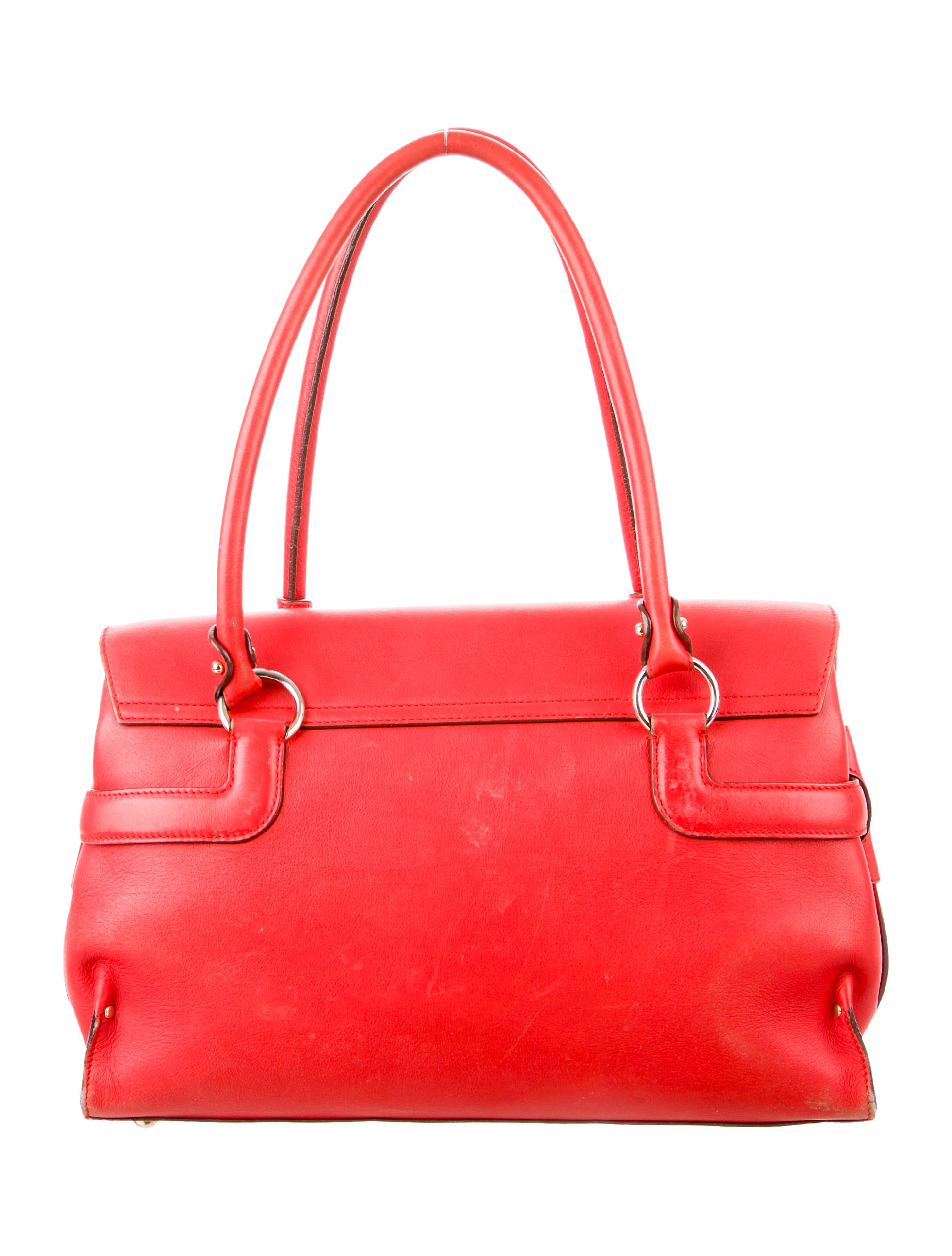 Salvatore Ferragamo Leather Gancini Shoulder Bag Handbags SAL43856