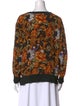 Salvatore Ferragamo Silk Floral Print Sweatshirt