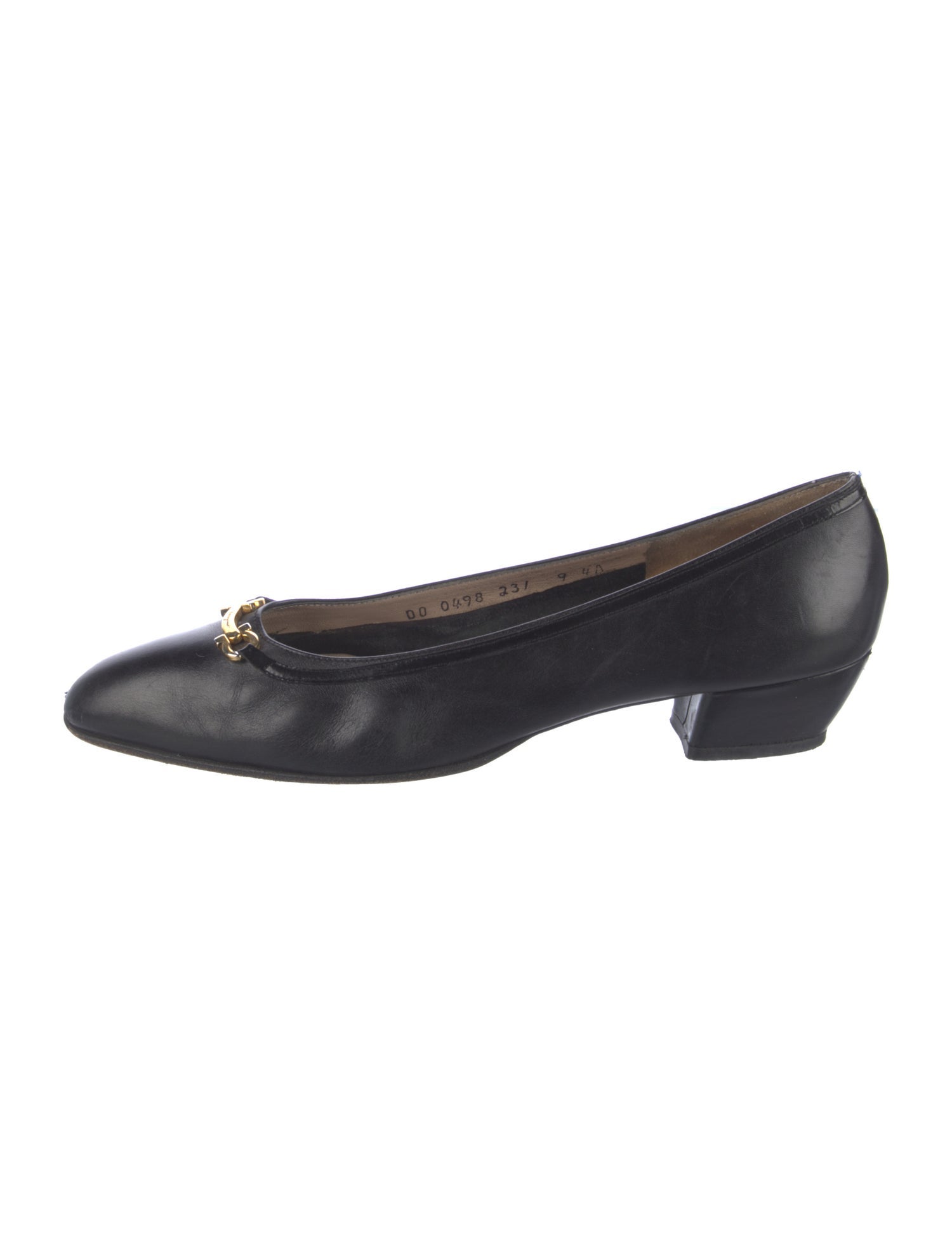 Salvatore Ferragamo Gancini Logo Leather Flats