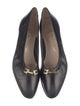 Salvatore Ferragamo Gancini Logo Leather Flats