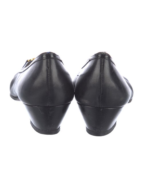 Salvatore Ferragamo Gancini Logo Leather Flats