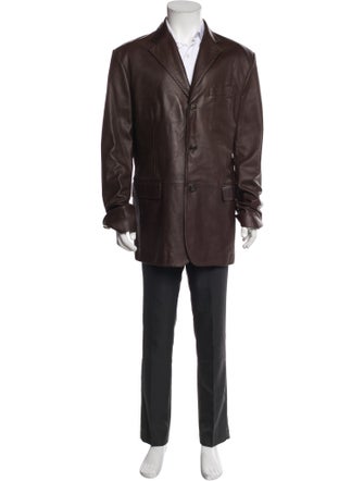 Salvatore Ferragamo Leather Overcoat