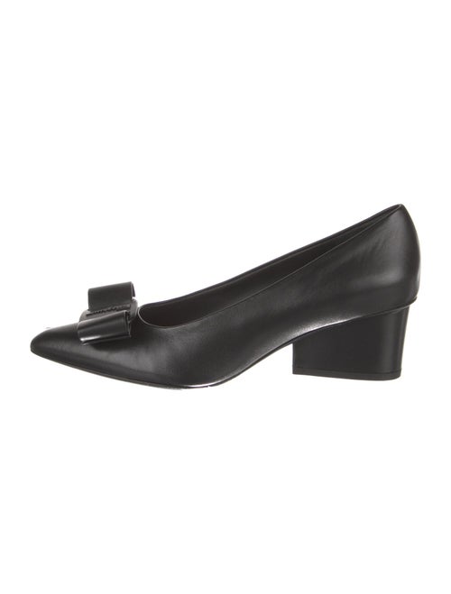Salvatore Ferragamo Vara Bow Accent Leather Pumps