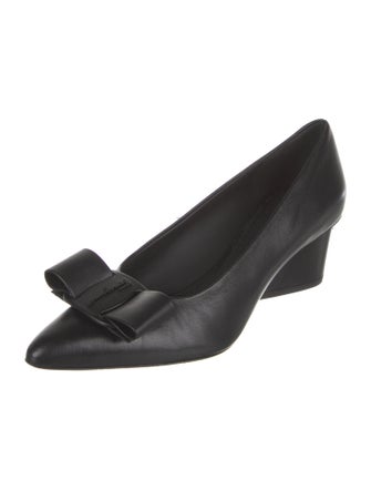 Salvatore Ferragamo Vara Bow Accent Leather Pumps