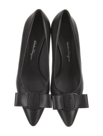 Salvatore Ferragamo Vara Bow Accent Leather Pumps